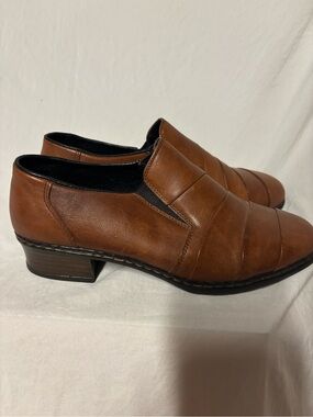 Rieker Leather Slip-On Low Bootie Dress Shoes